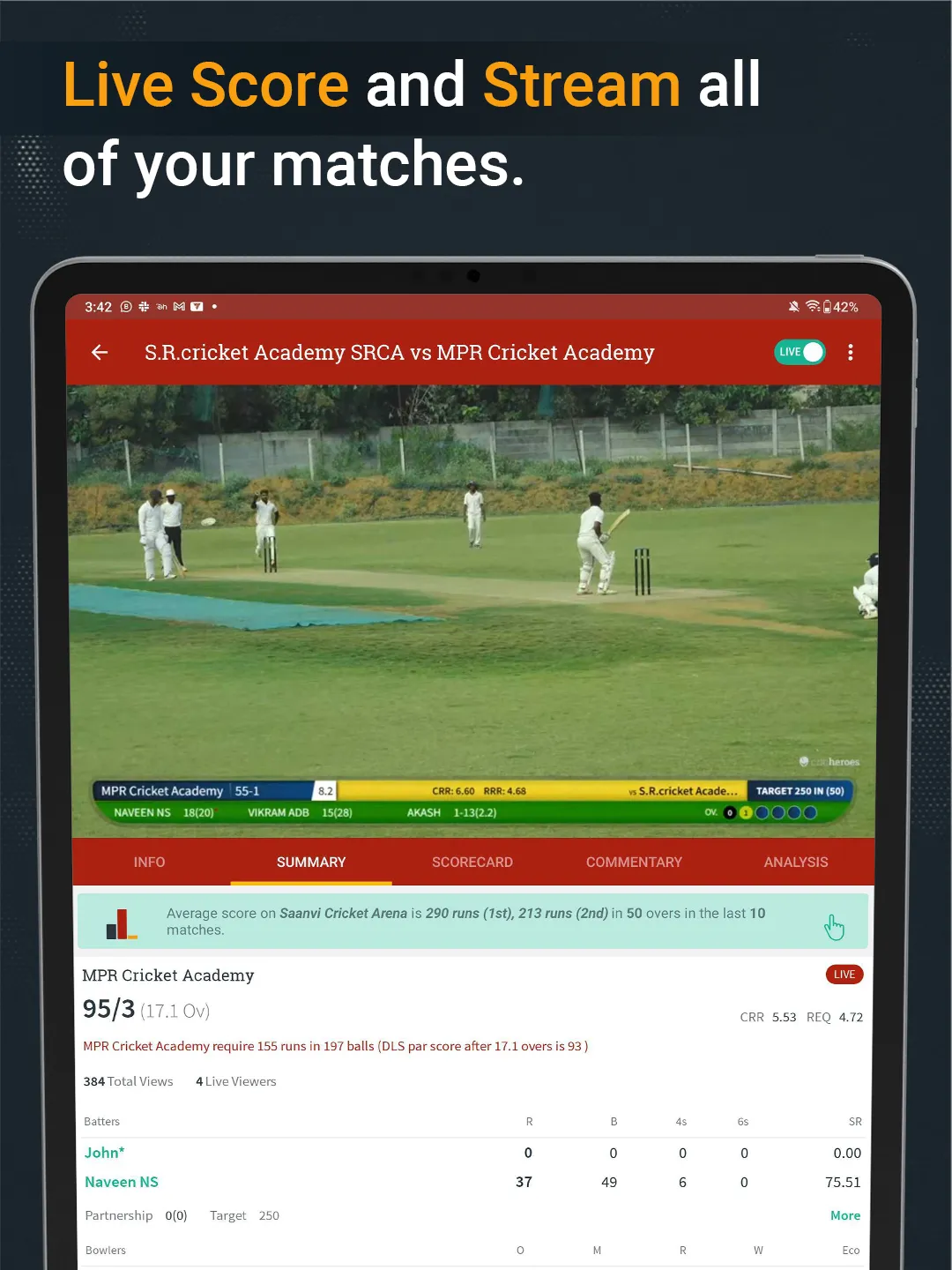 CricHeroes-Cricket Scoring App | Indus Appstore | Screenshot