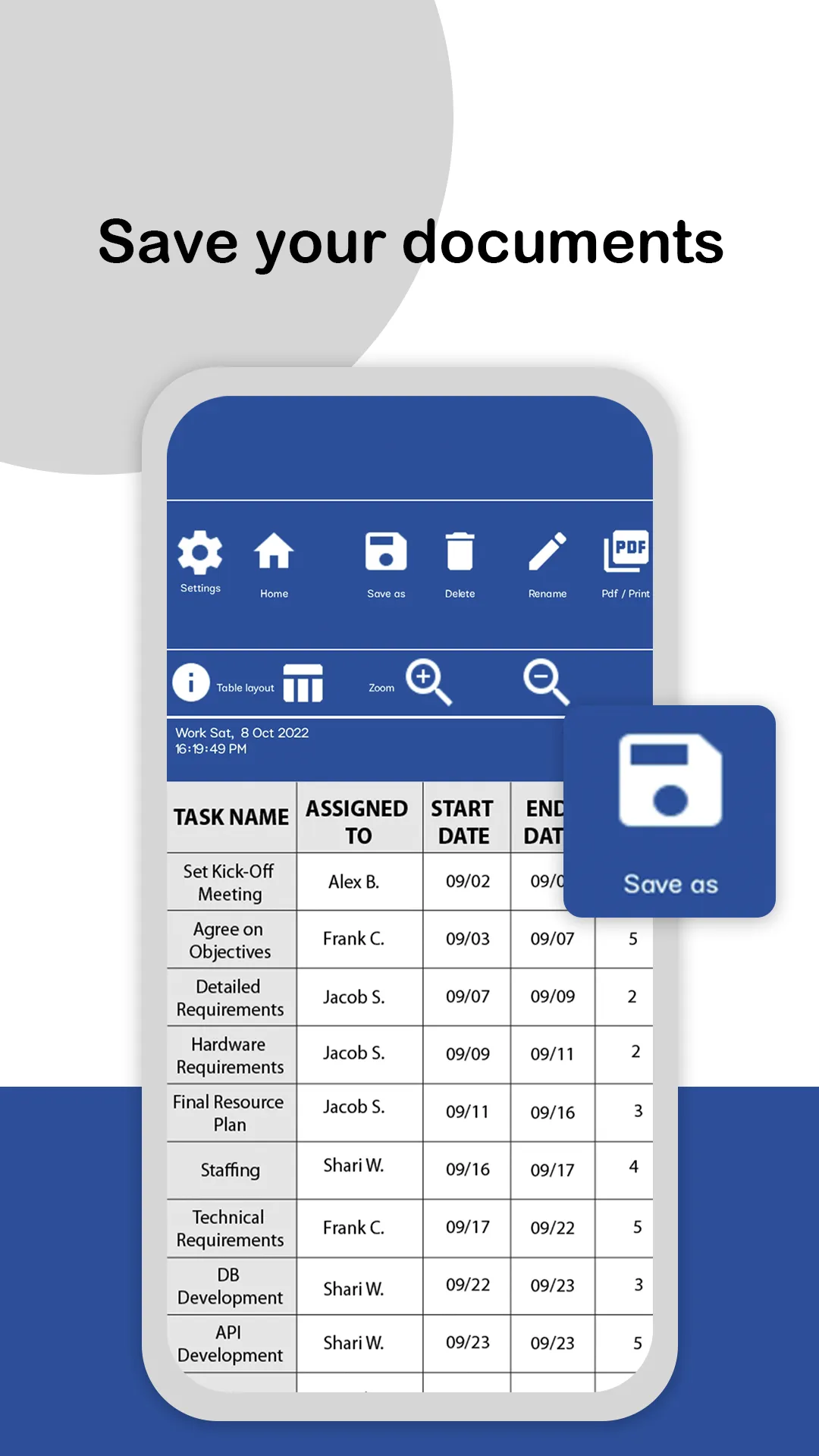 Table Maker - Easy Table Notes | Indus Appstore | Screenshot