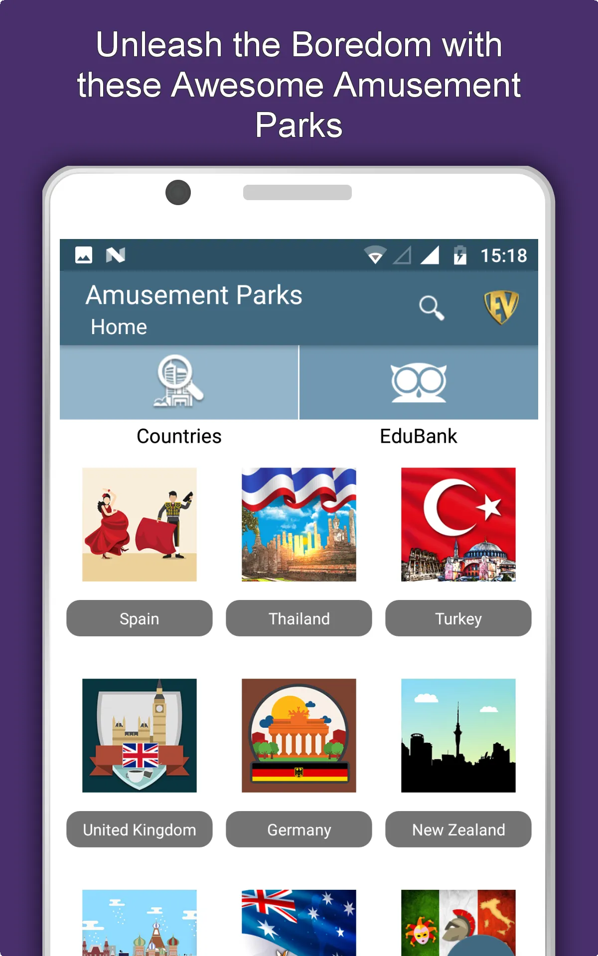 Famous Amusement Parks Travel  | Indus Appstore | Screenshot