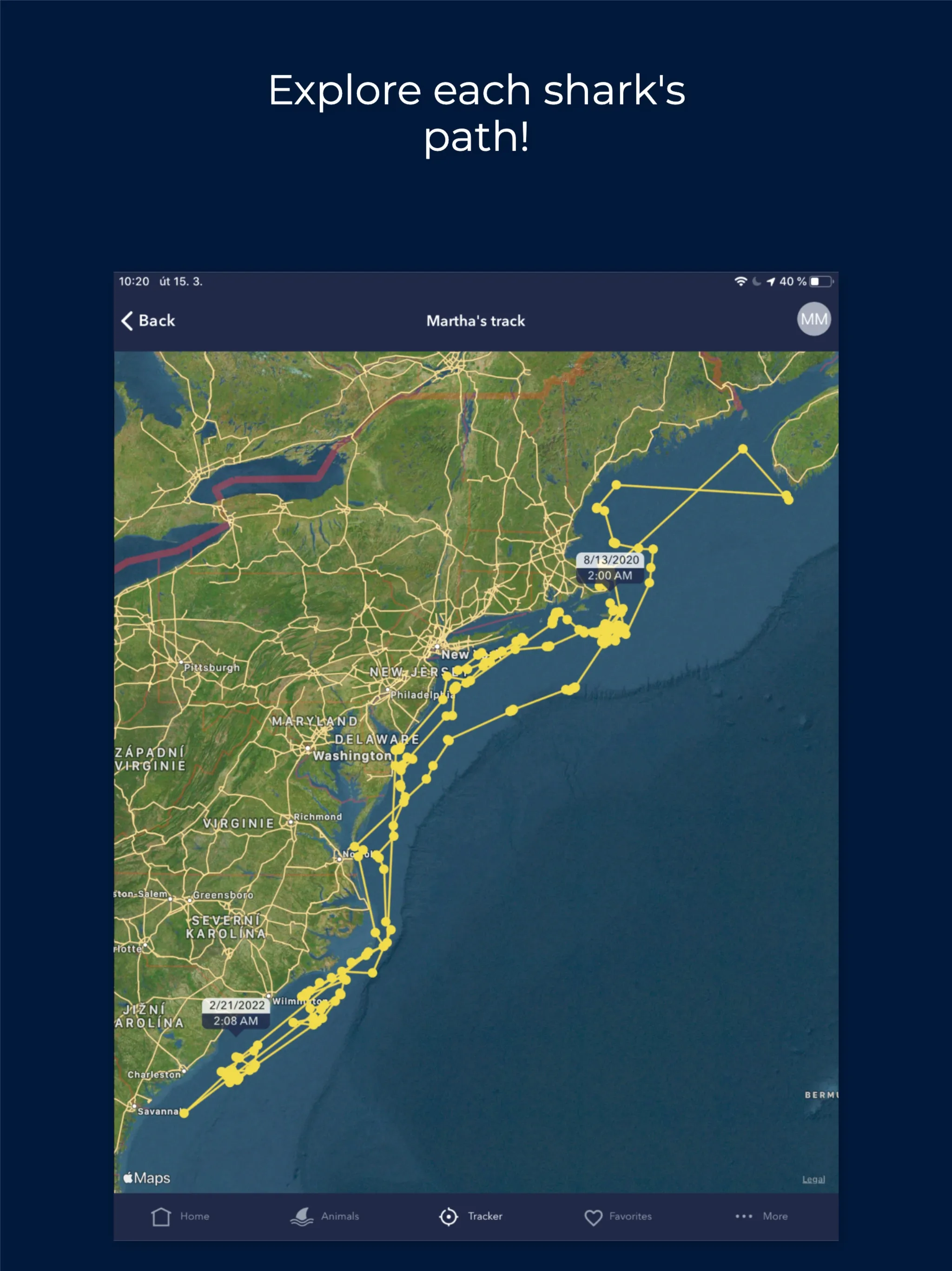 OCEARCH Shark Tracker | Indus Appstore | Screenshot