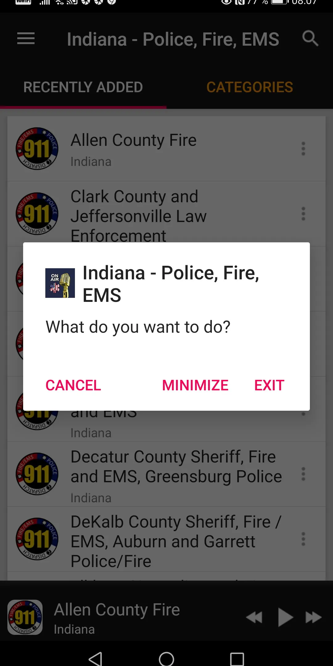 Police Scanner Radio - Indiana | Indus Appstore | Screenshot