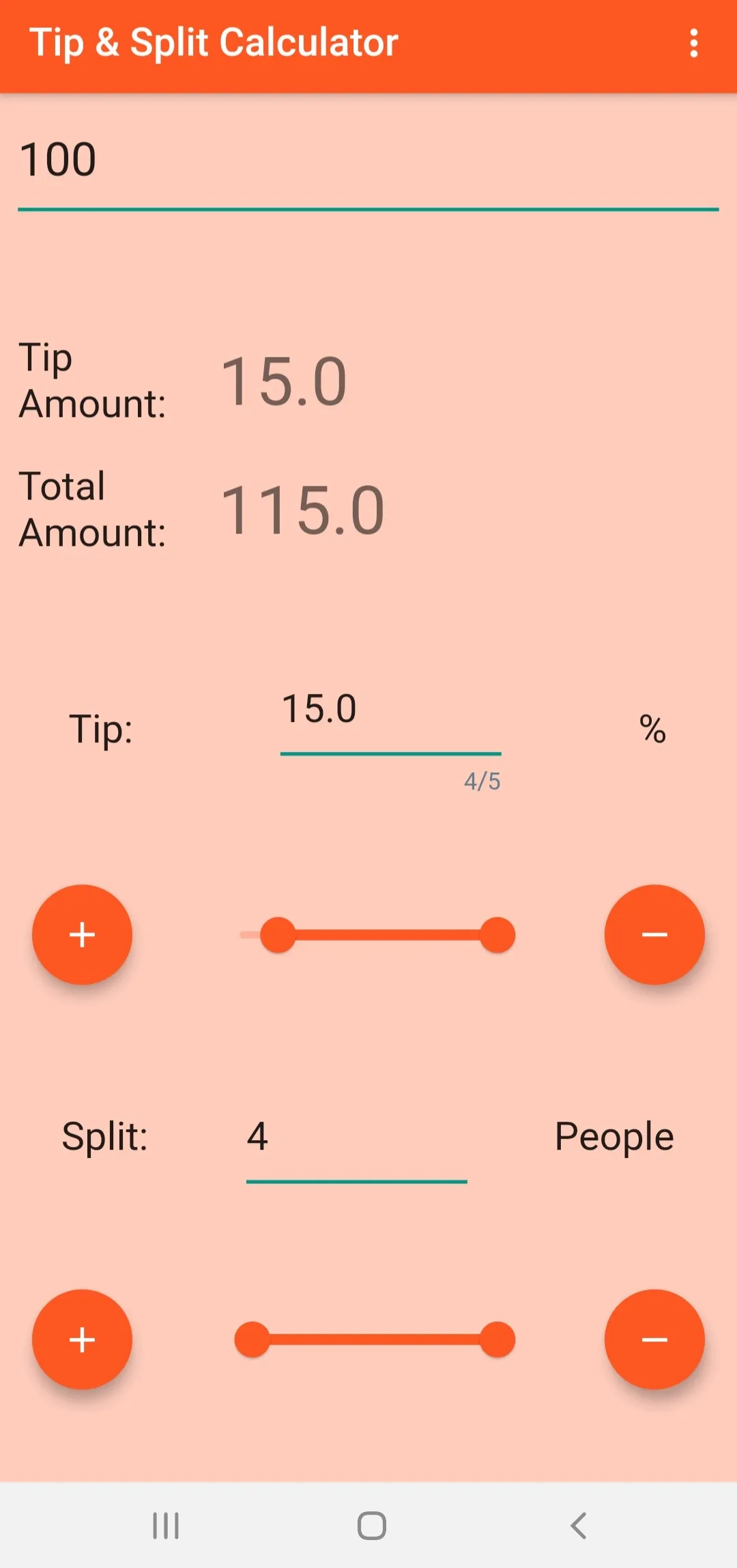 Tip and Split Calculator | Indus Appstore | Screenshot