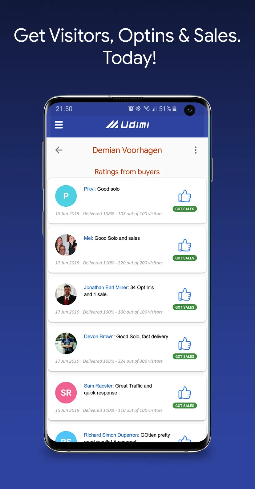 Udimi - Buy Solo Ads | Indus Appstore | Screenshot