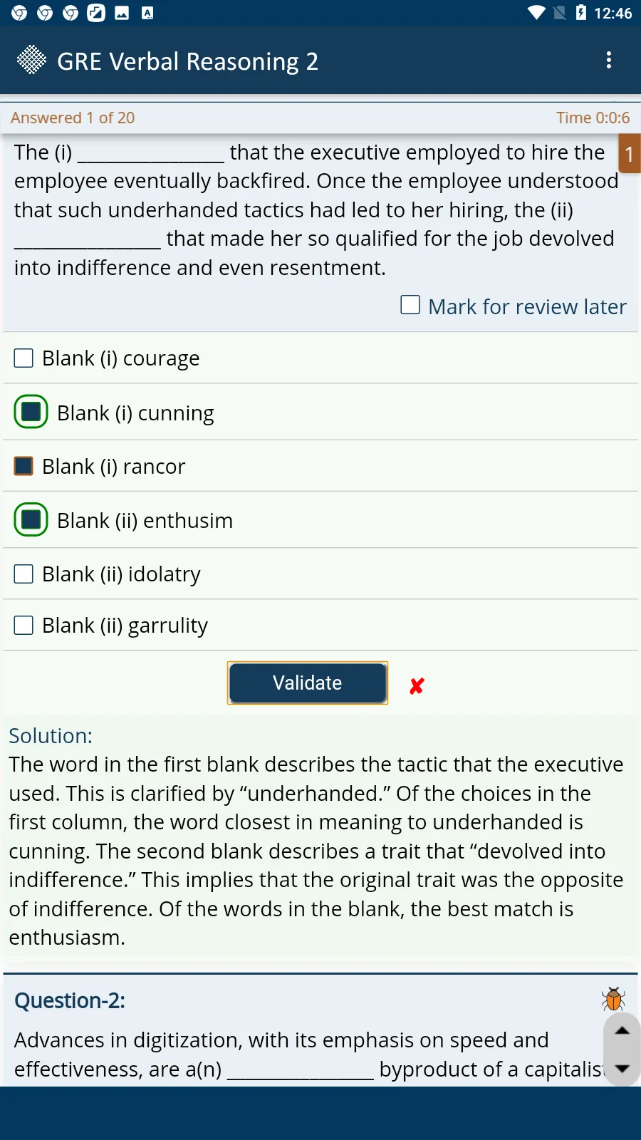 GRE Exam Practice Tests | Indus Appstore | Screenshot