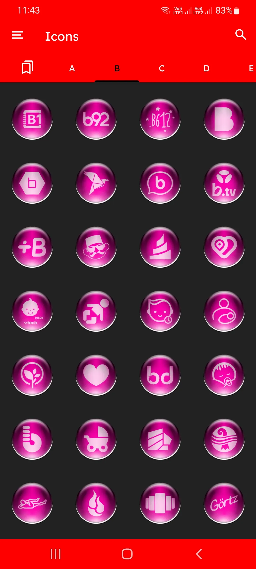 Pink Pixl Glass Icon Pack | Indus Appstore | Screenshot