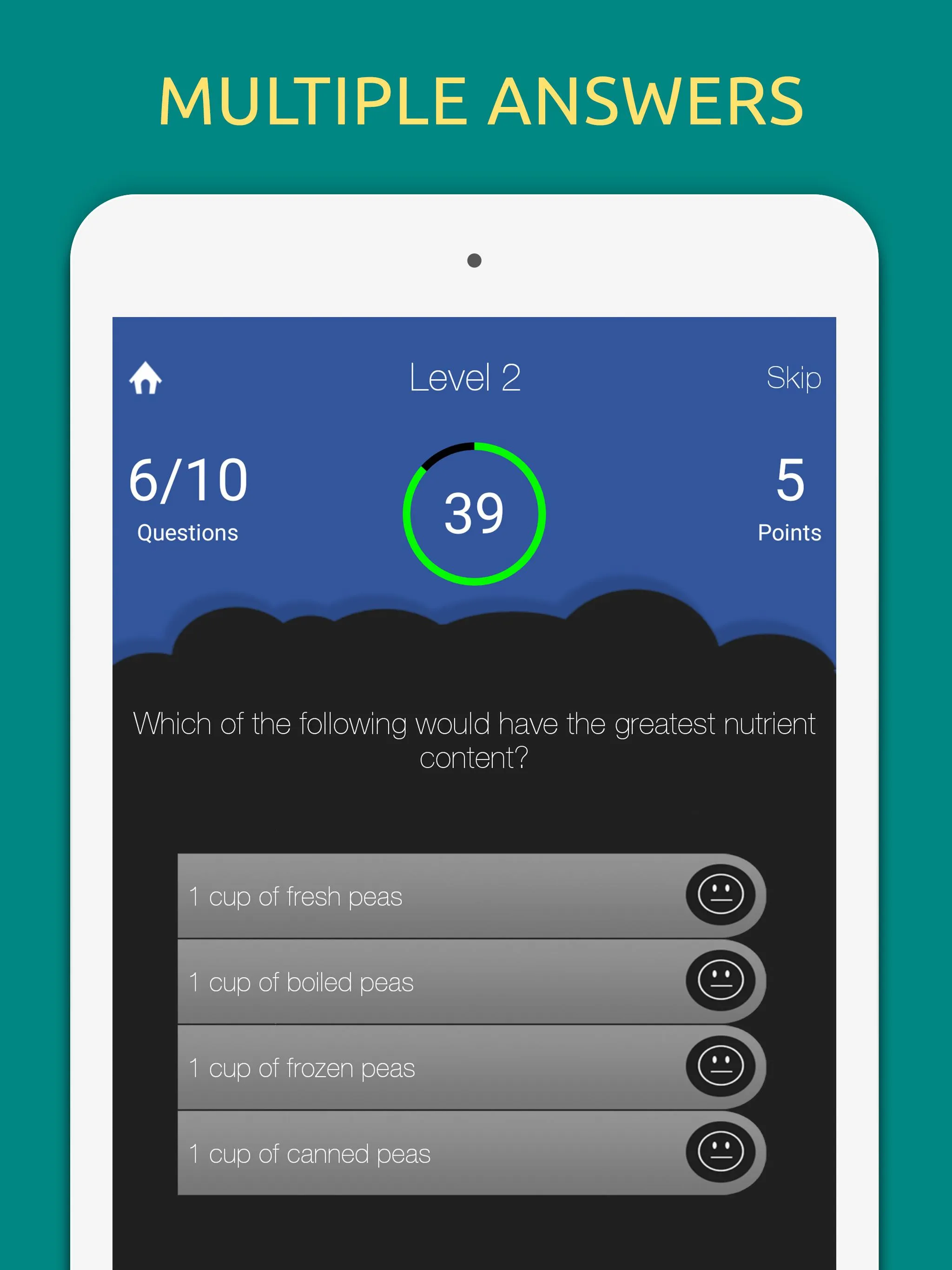 Nutrition and Diet Quiz Test | Indus Appstore | Screenshot