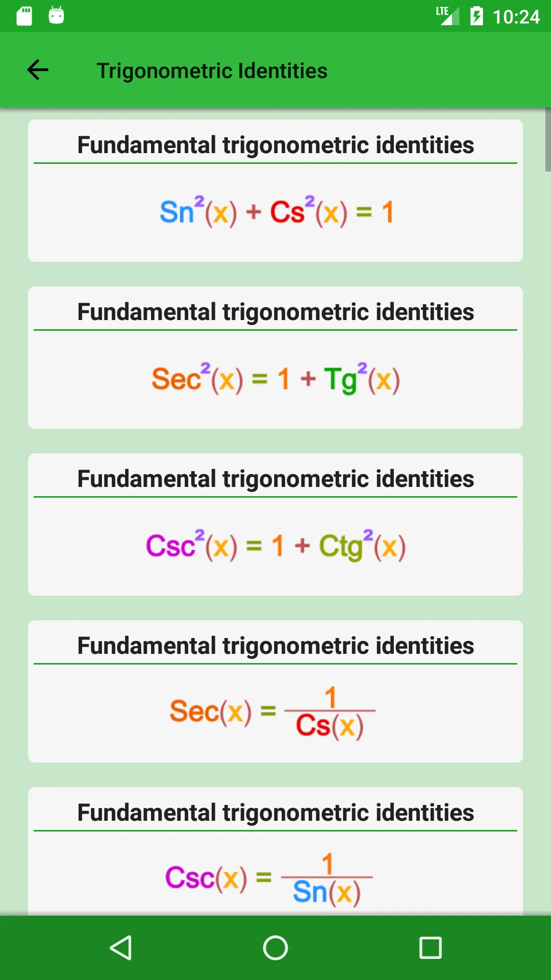 Math Formulas | Indus Appstore | Screenshot