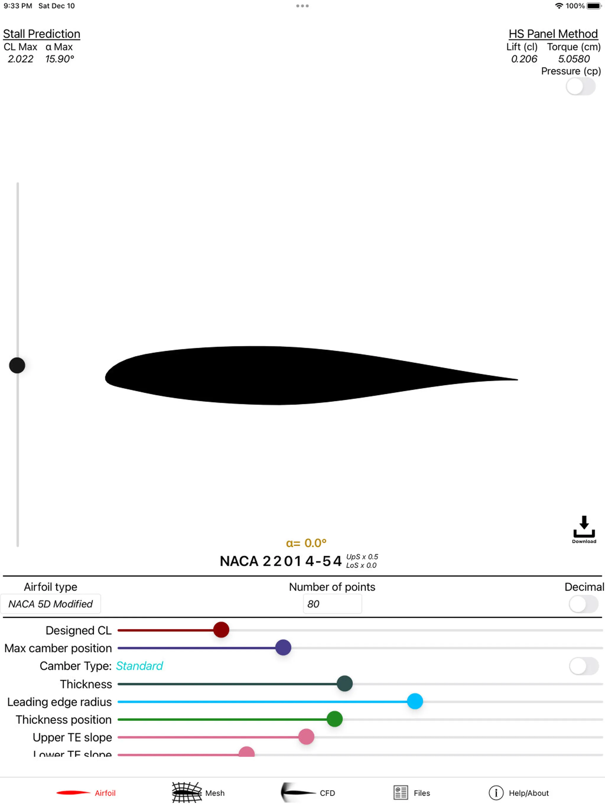 Airfoil Design | Indus Appstore | Screenshot