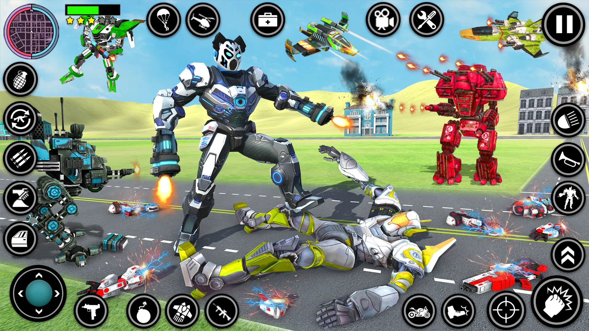 Panda Robot Cop Car Transform | Indus Appstore | Screenshot