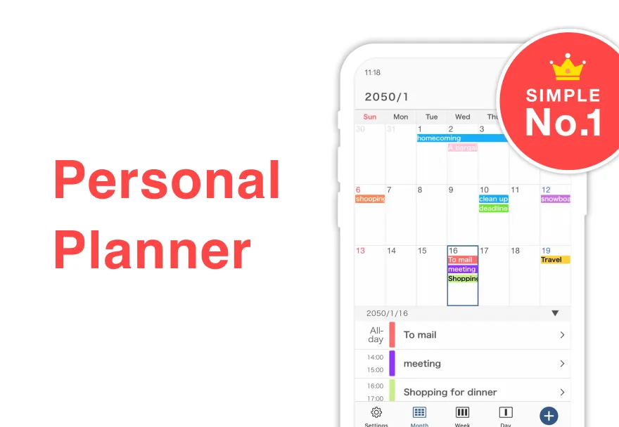 Simple Calendar - easy planner | Indus Appstore | Screenshot