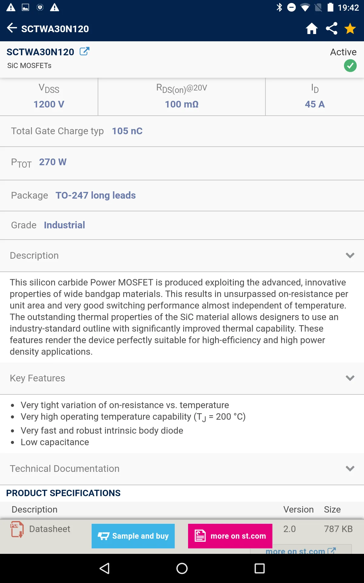 STPOWER MOSFET Finder | Indus Appstore | Screenshot