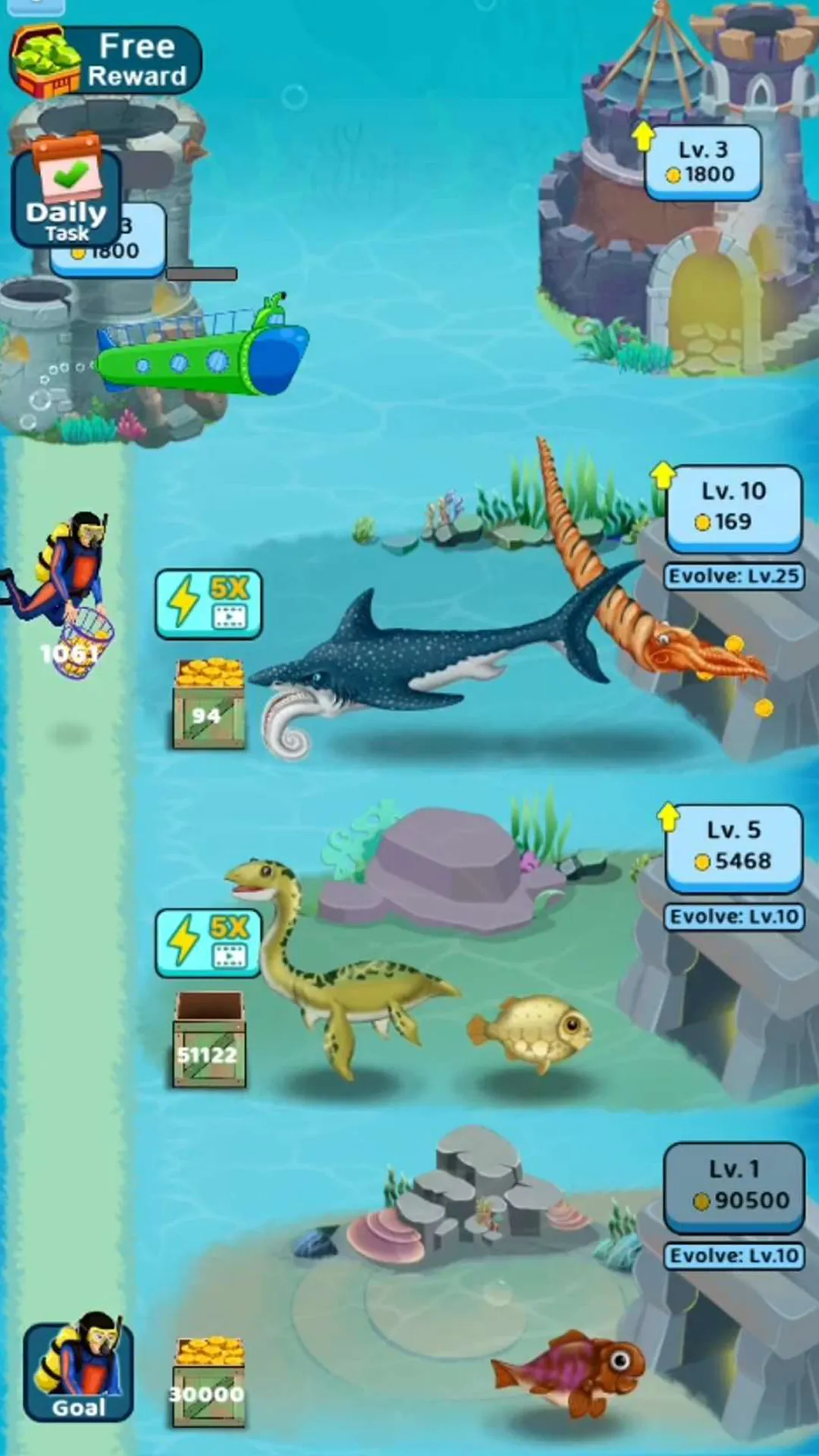 Idle Water Dino Tycoon | Indus Appstore | Screenshot