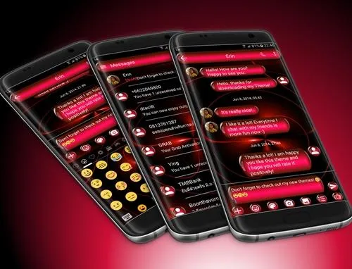 SMS Messages Spheres Red Theme | Indus Appstore | Screenshot