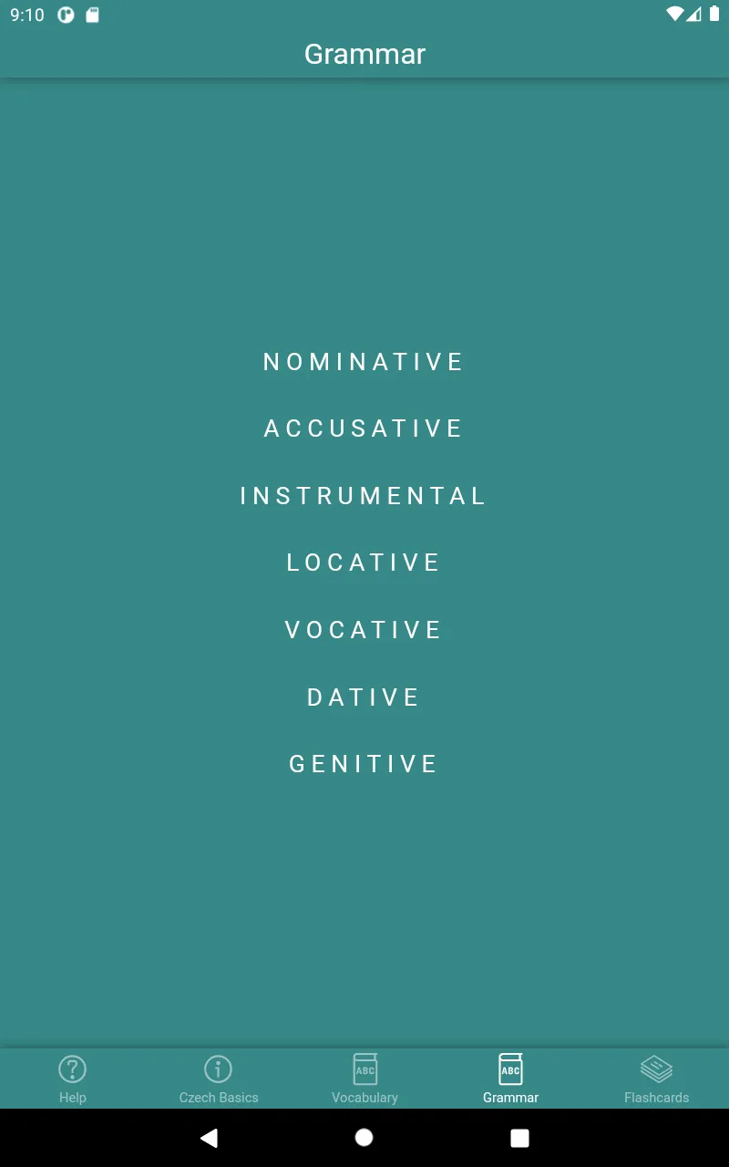 Czech Declension Flashcards | Indus Appstore | Screenshot