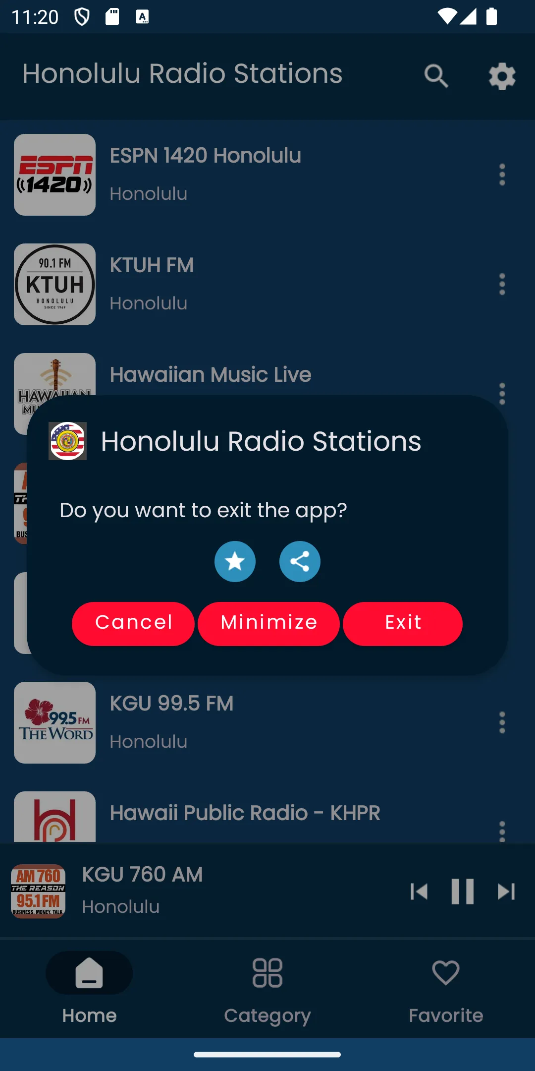 Radios from Honolulu | Indus Appstore | Screenshot