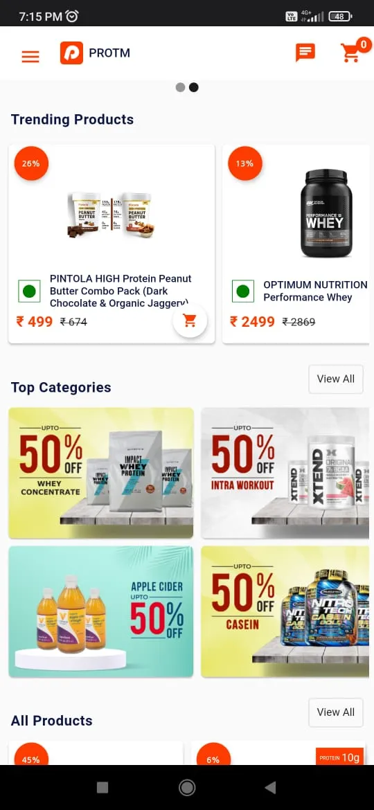 PROTM: Authentic Supplements | Indus Appstore | Screenshot