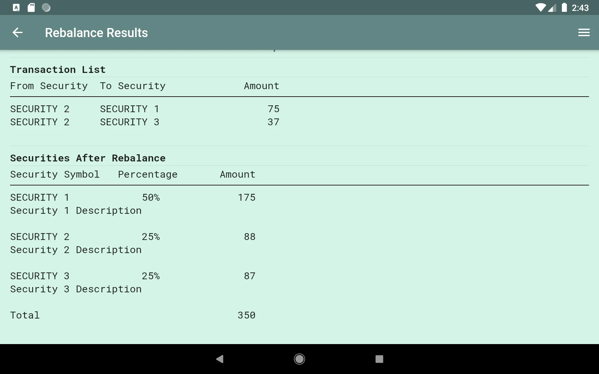 Portfolio Rebalancer | Indus Appstore | Screenshot