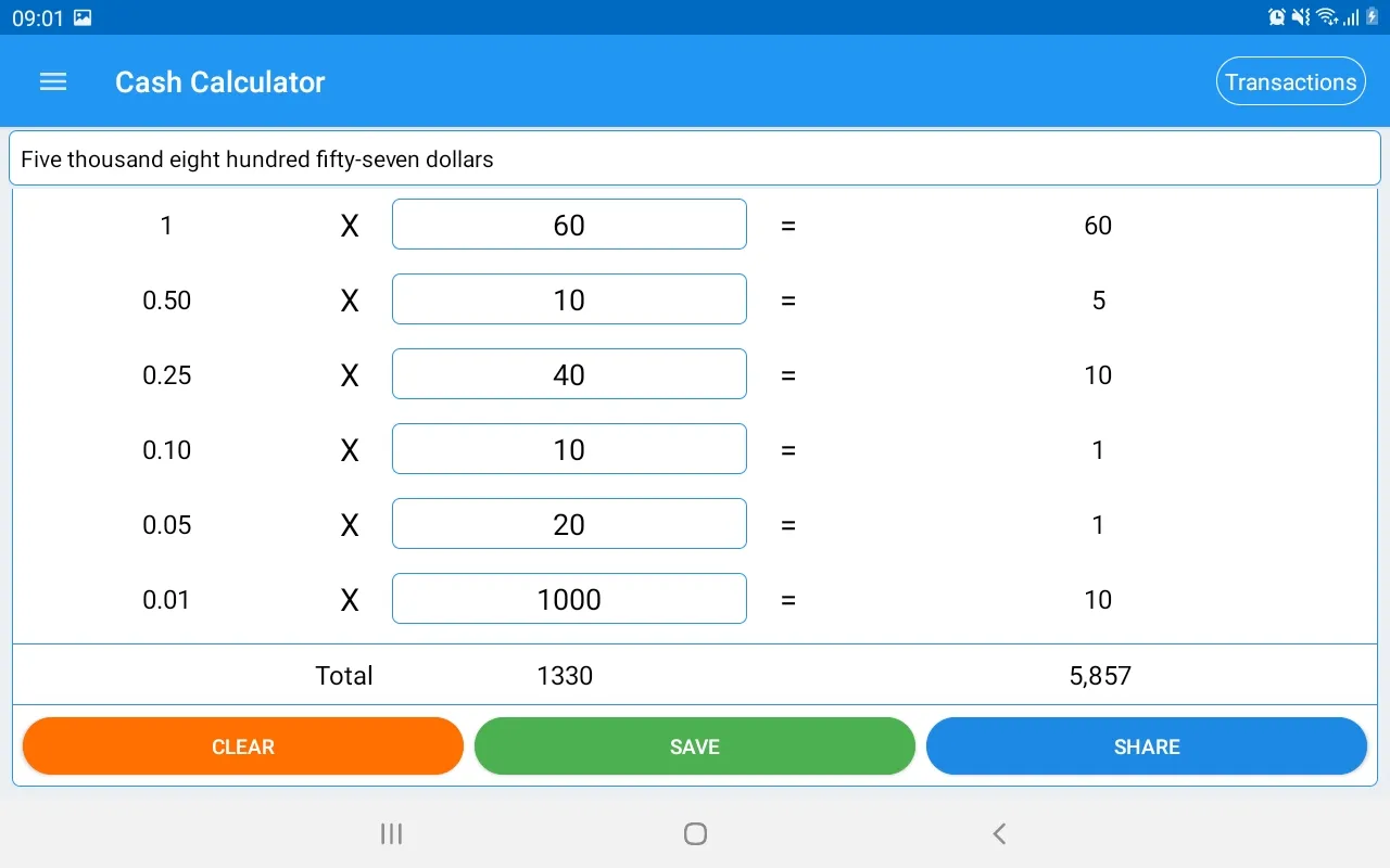 Cash Calculator- money counter | Indus Appstore | Screenshot