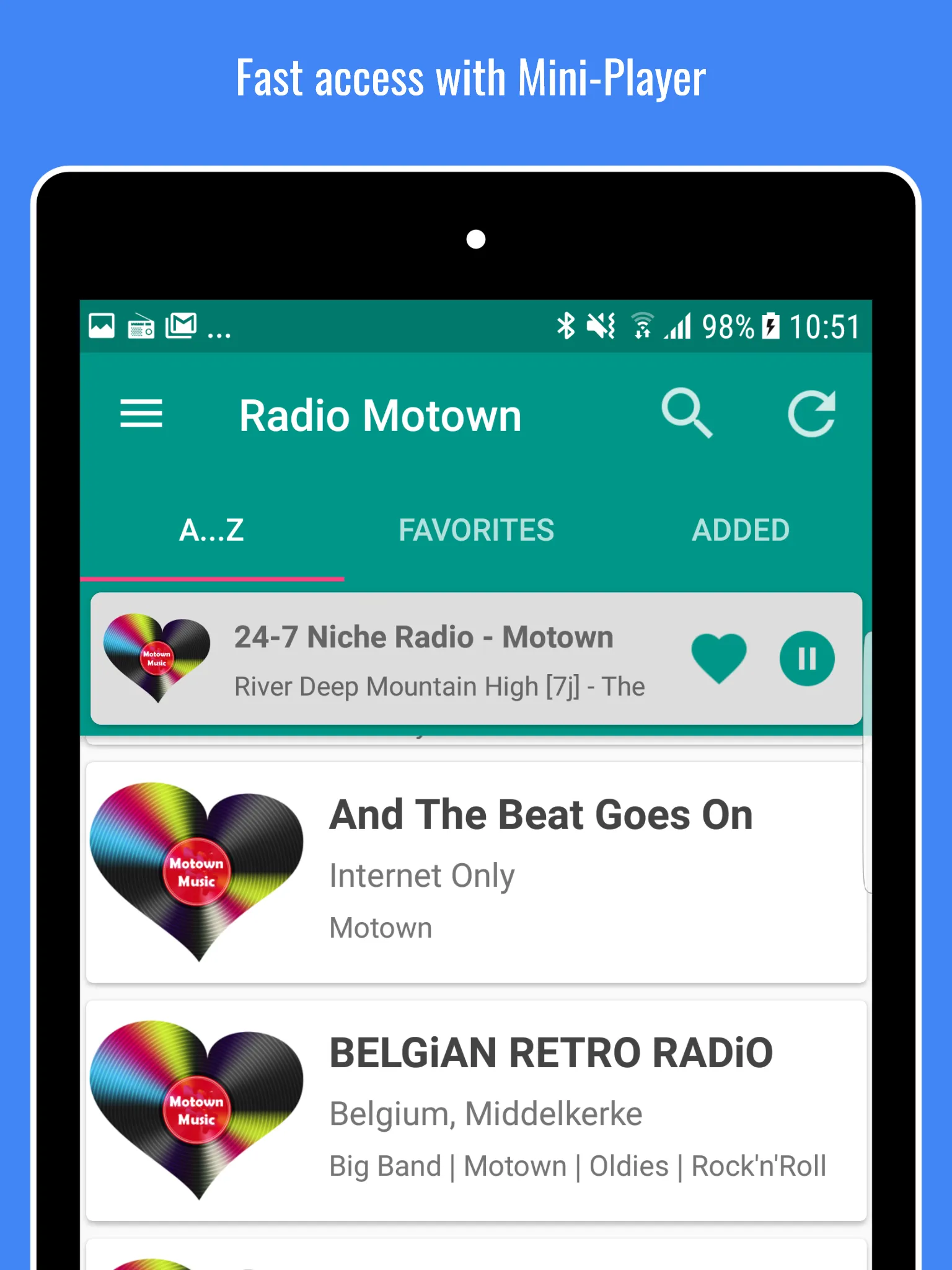 Motown Music Radio | Indus Appstore | Screenshot