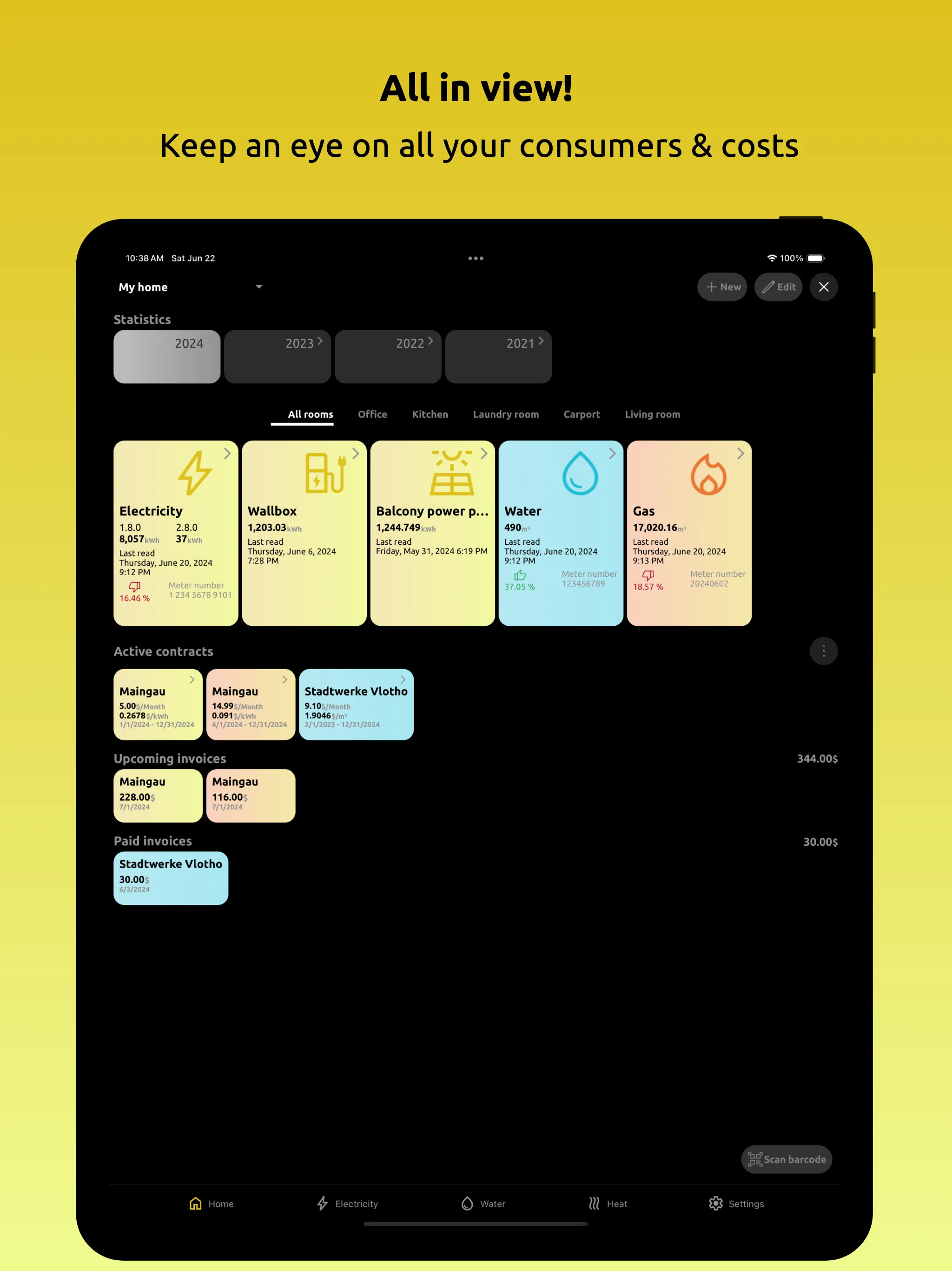 Meter readings | Read, save | Indus Appstore | Screenshot