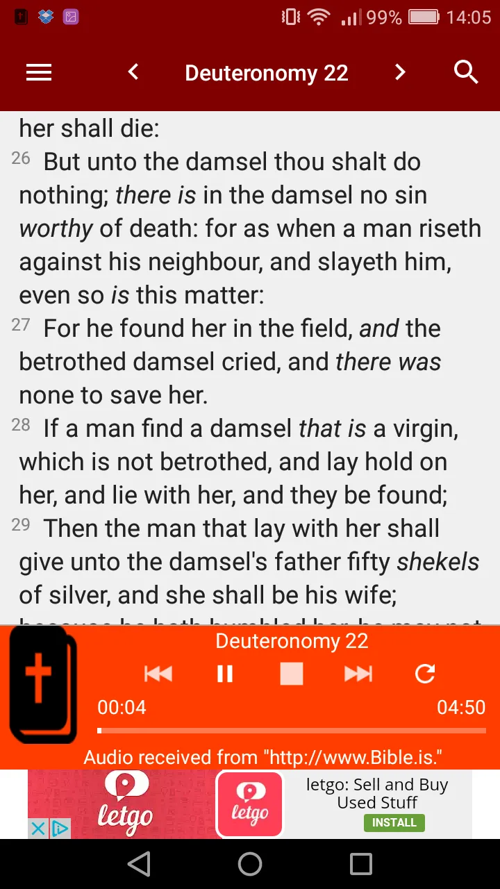 KJV Audio - Holy Bible Verses | Indus Appstore | Screenshot