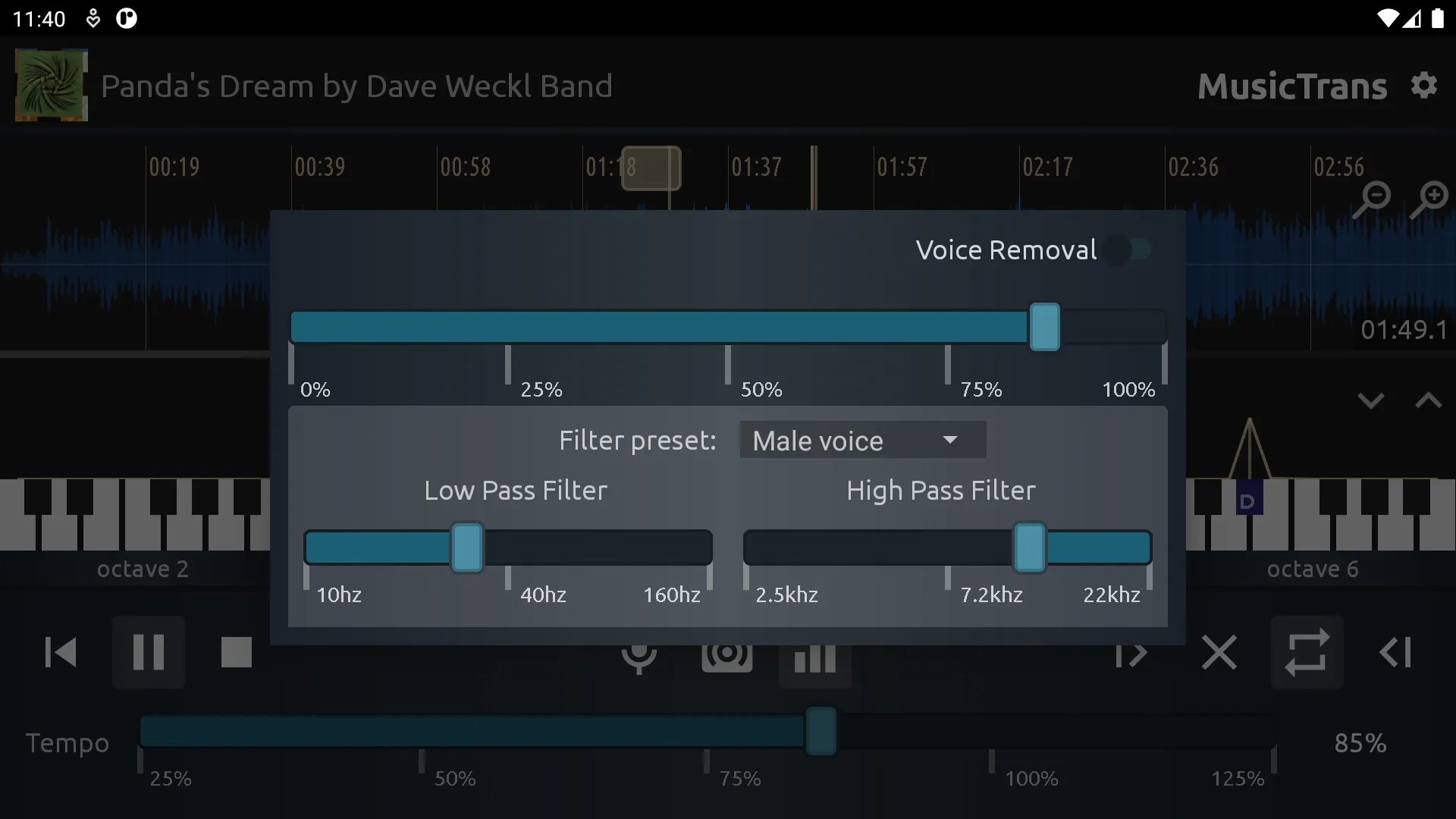 MusicTrans tool for musicians | Indus Appstore | Screenshot