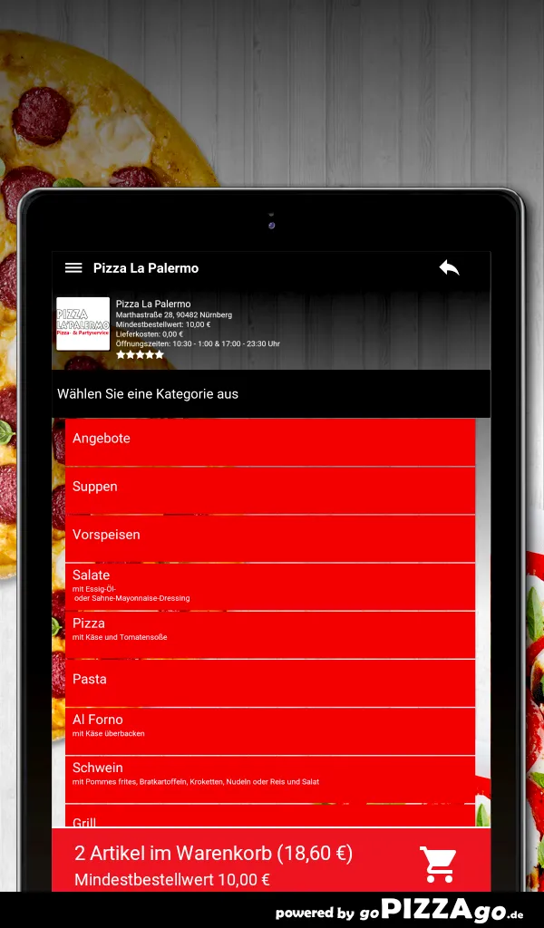 Pizza La Palermo Nürnberg | Indus Appstore | Screenshot