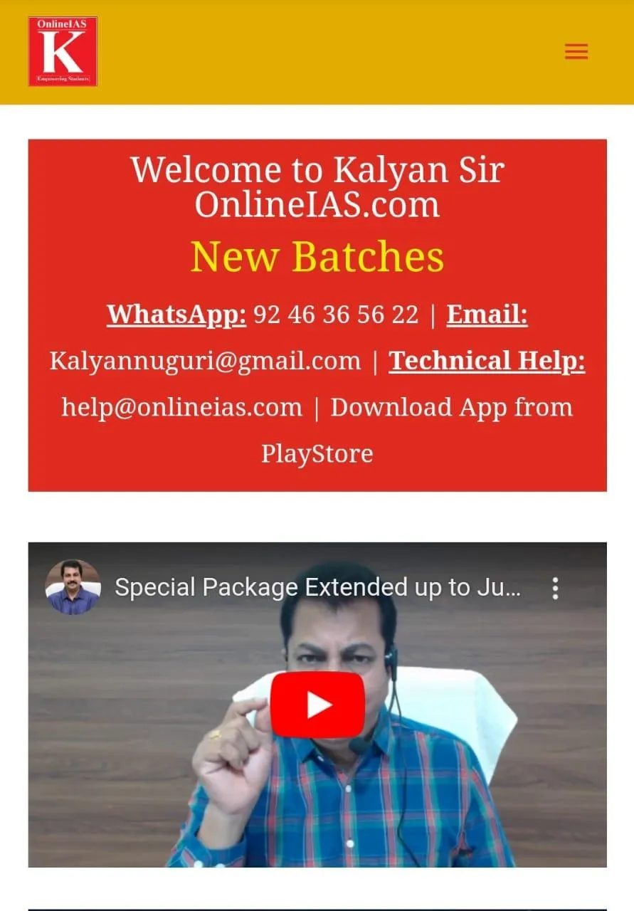 KalyanIAS.com (OnlineIAS) | Indus Appstore | Screenshot