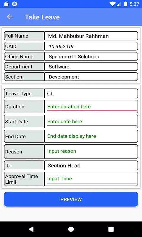 Central Biometric Attendance M | Indus Appstore | Screenshot