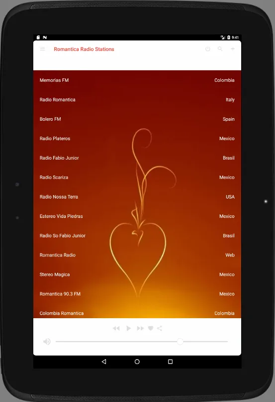 Romantica Radio Stations | Indus Appstore | Screenshot