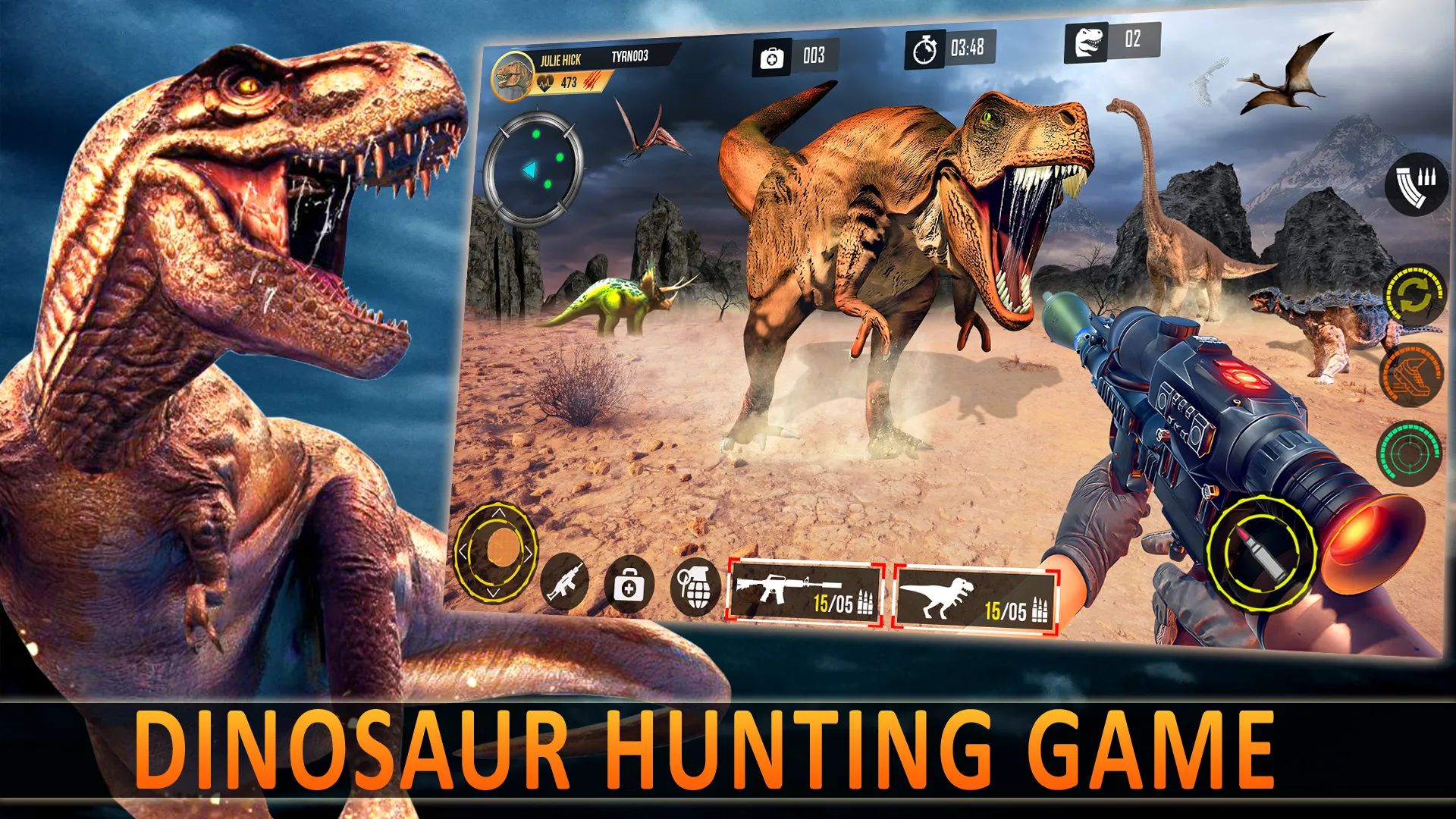 Real Dino Hunting Gun Games | Indus Appstore | Screenshot