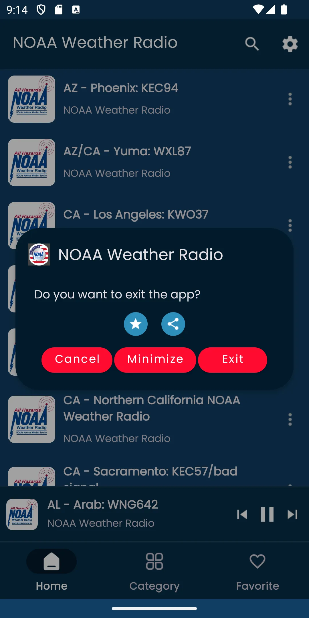 NOAA Weather Radio Stations | Indus Appstore | Screenshot