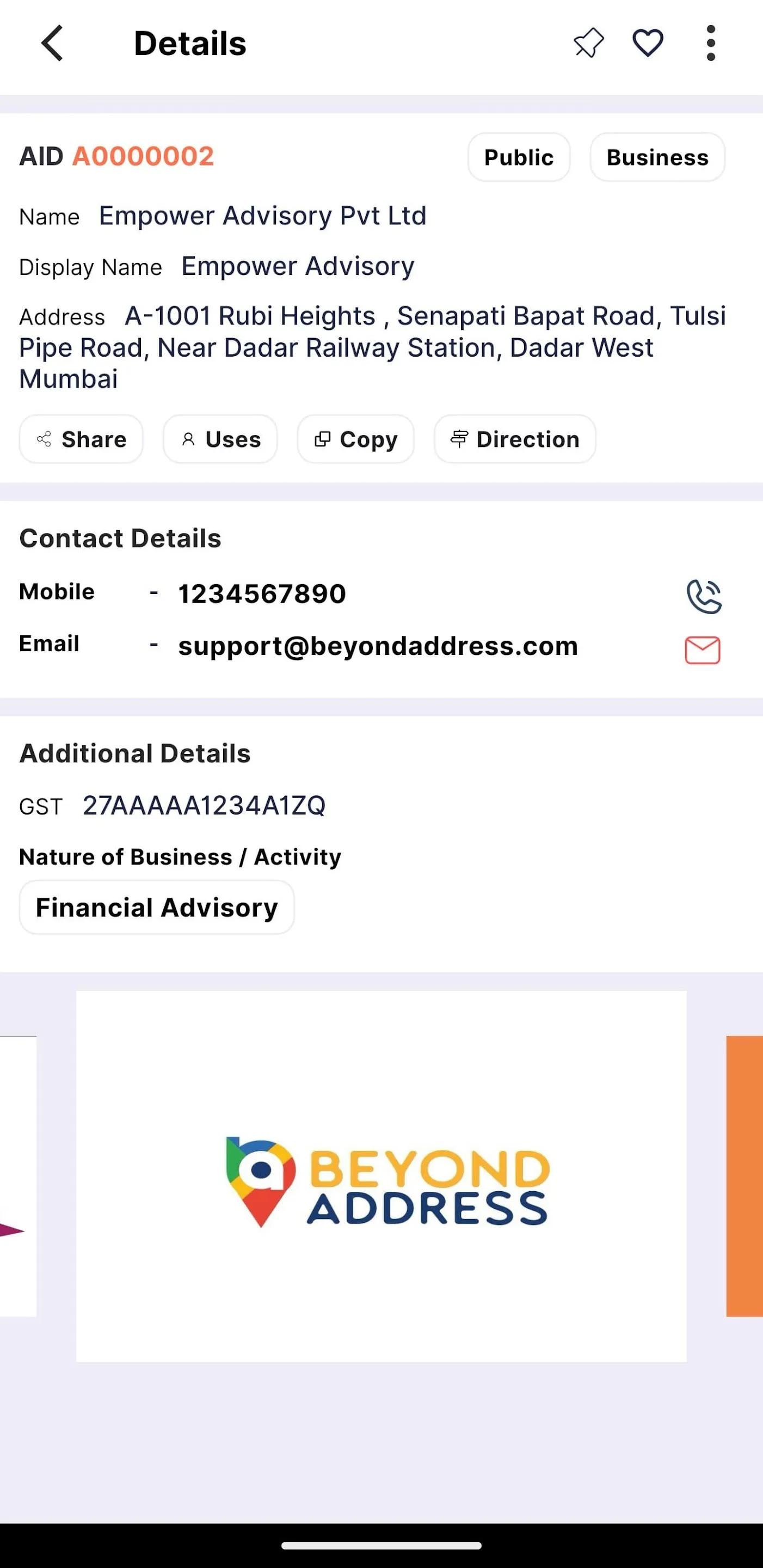 Beyond Address | Indus Appstore | Screenshot