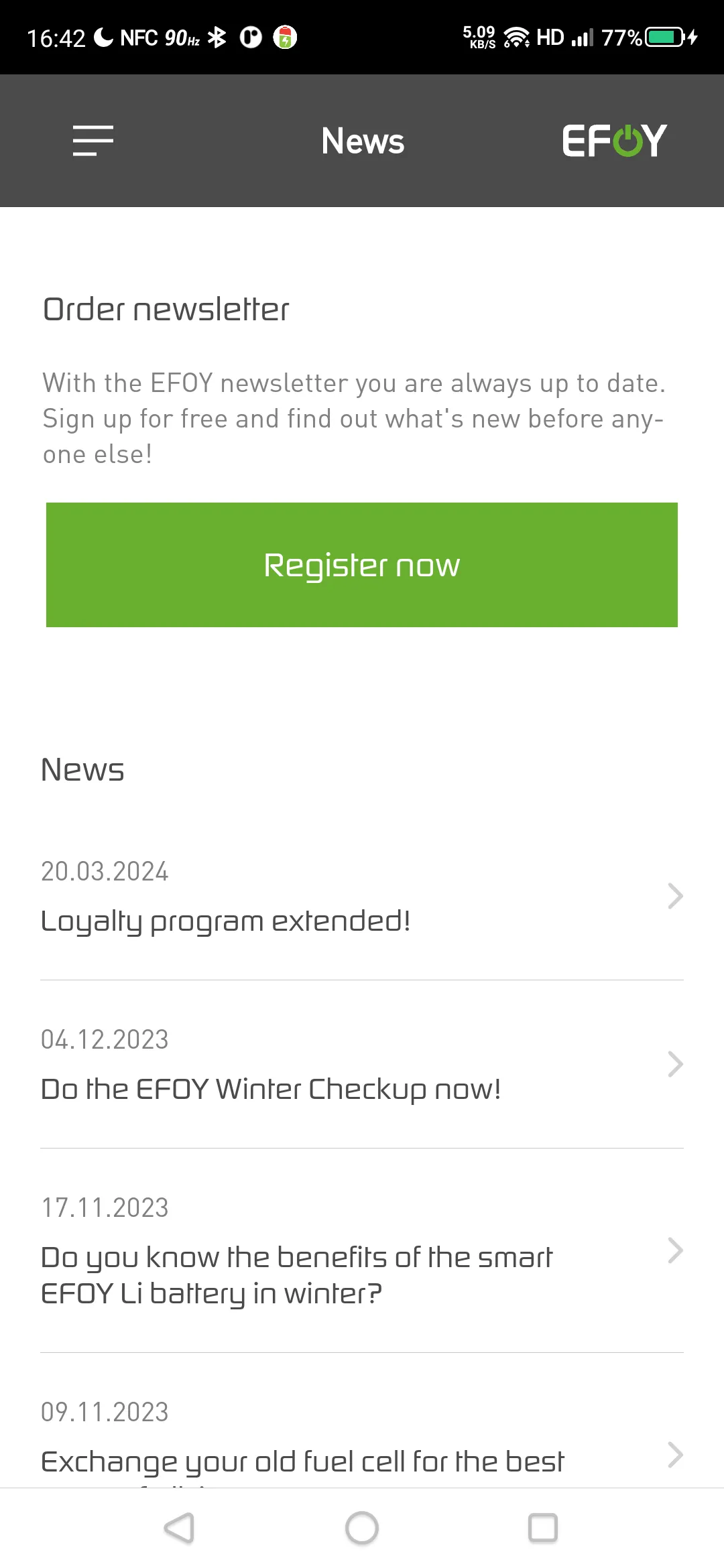 EFOY | Indus Appstore | Screenshot