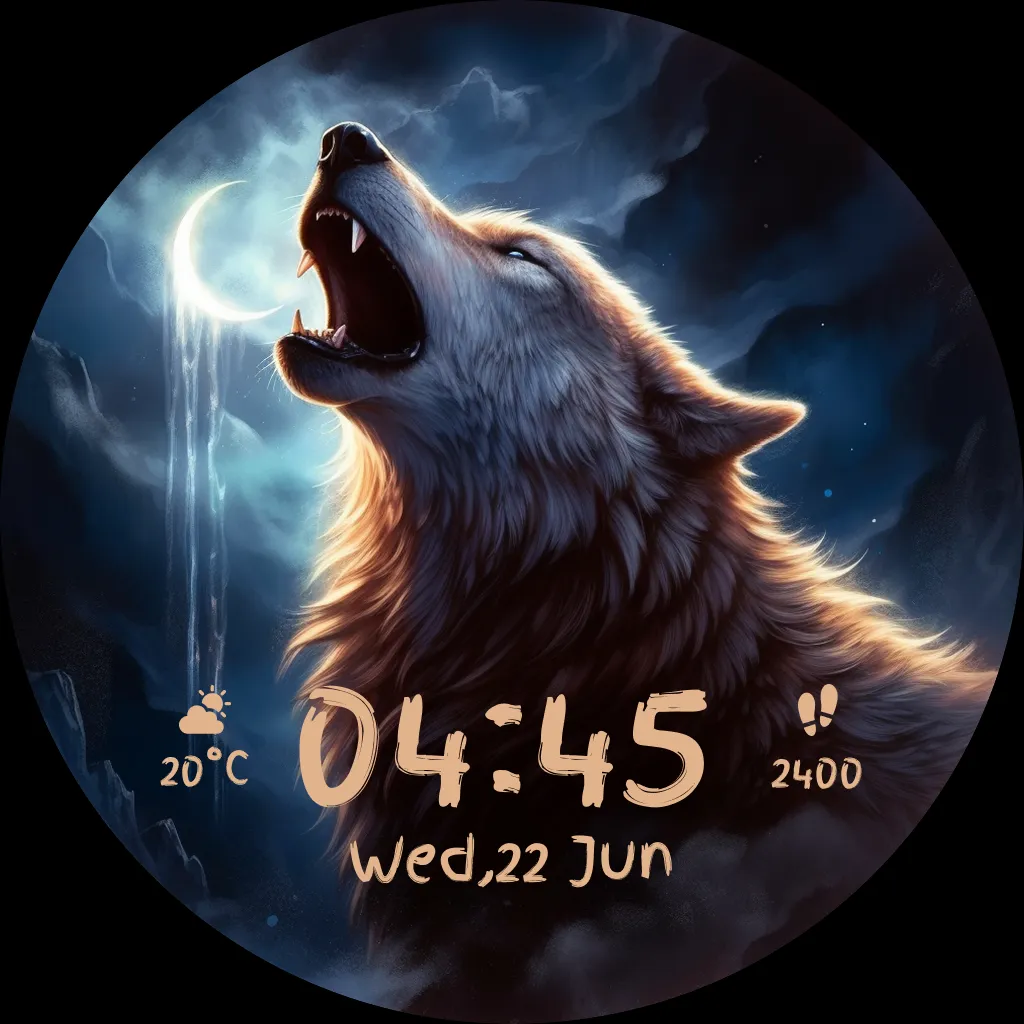 Wolf Watch Face: Wear OS Watch | Indus Appstore | Screenshot