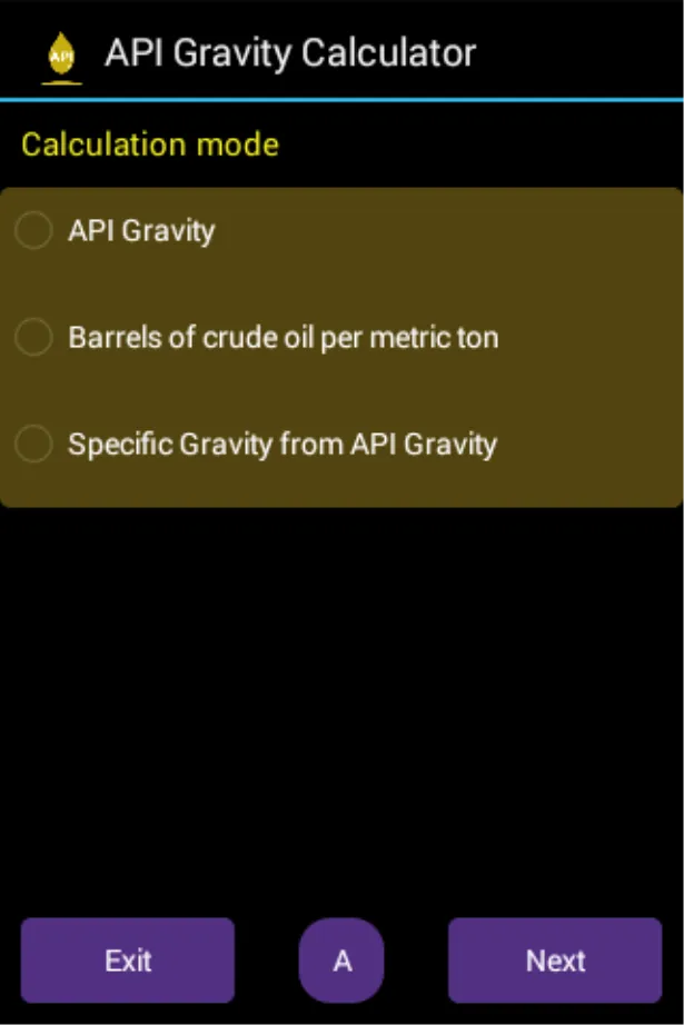 API Gravity Calculator Lite | Indus Appstore | Screenshot