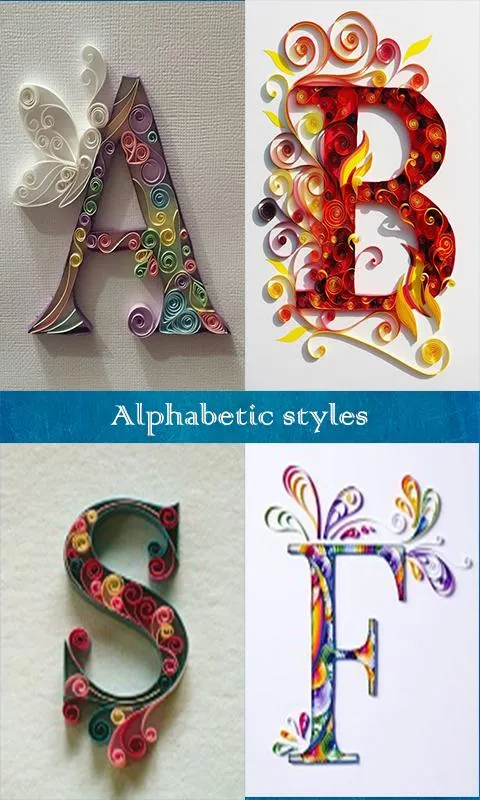 Stylish Alphabet QuillingPaper | Indus Appstore | Screenshot