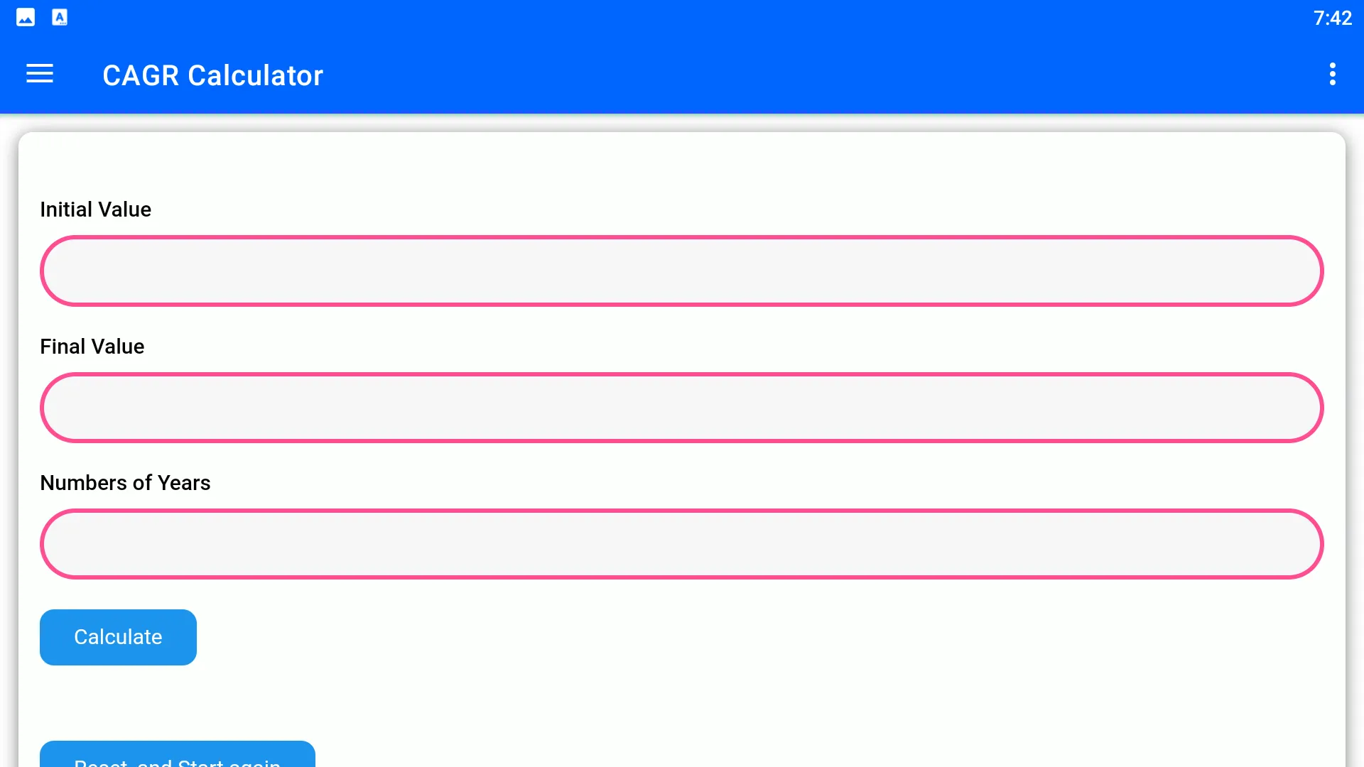 CAGR Calculator | Indus Appstore | Screenshot