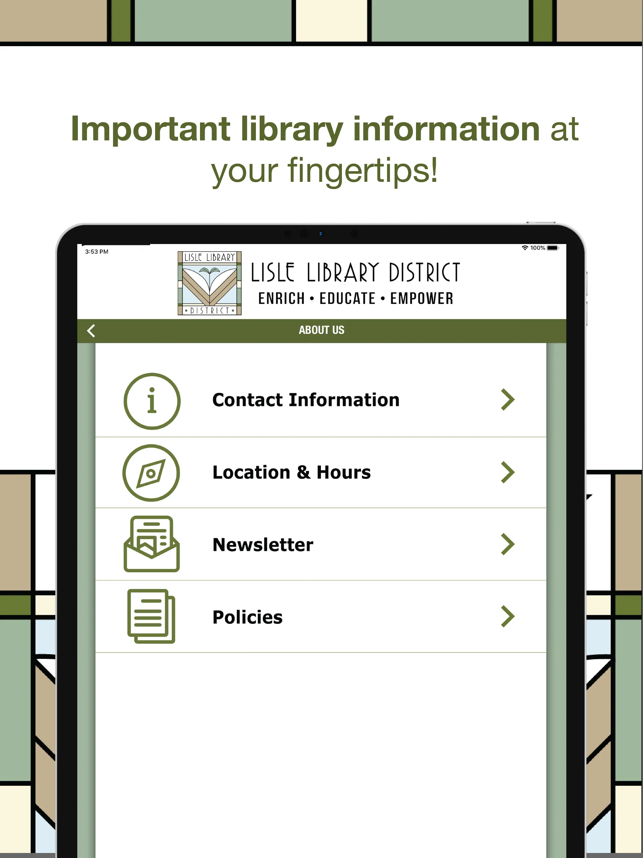 Lisle Library District | Indus Appstore | Screenshot