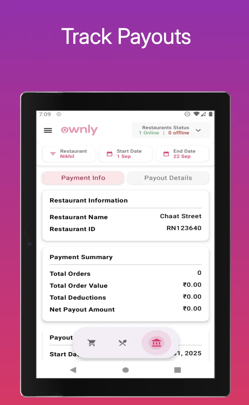 Ownly Restaurant Partner | Indus Appstore | Screenshot