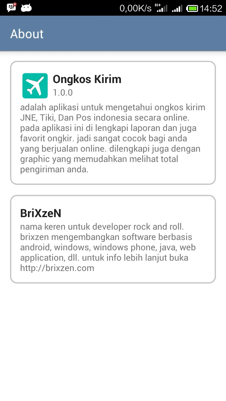 Ongkos Kirim Lengkap | Indus Appstore | Screenshot