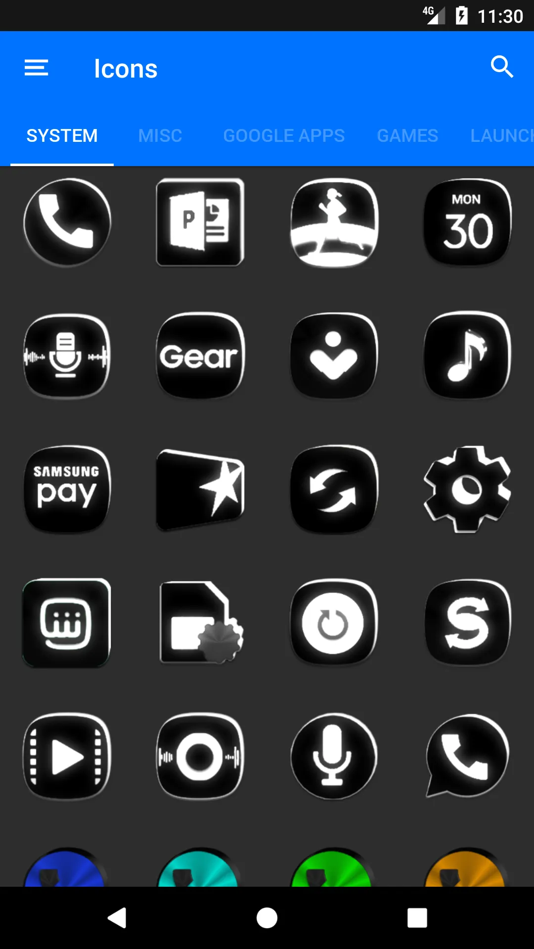 Flat Black and White Icon Pack | Indus Appstore | Screenshot