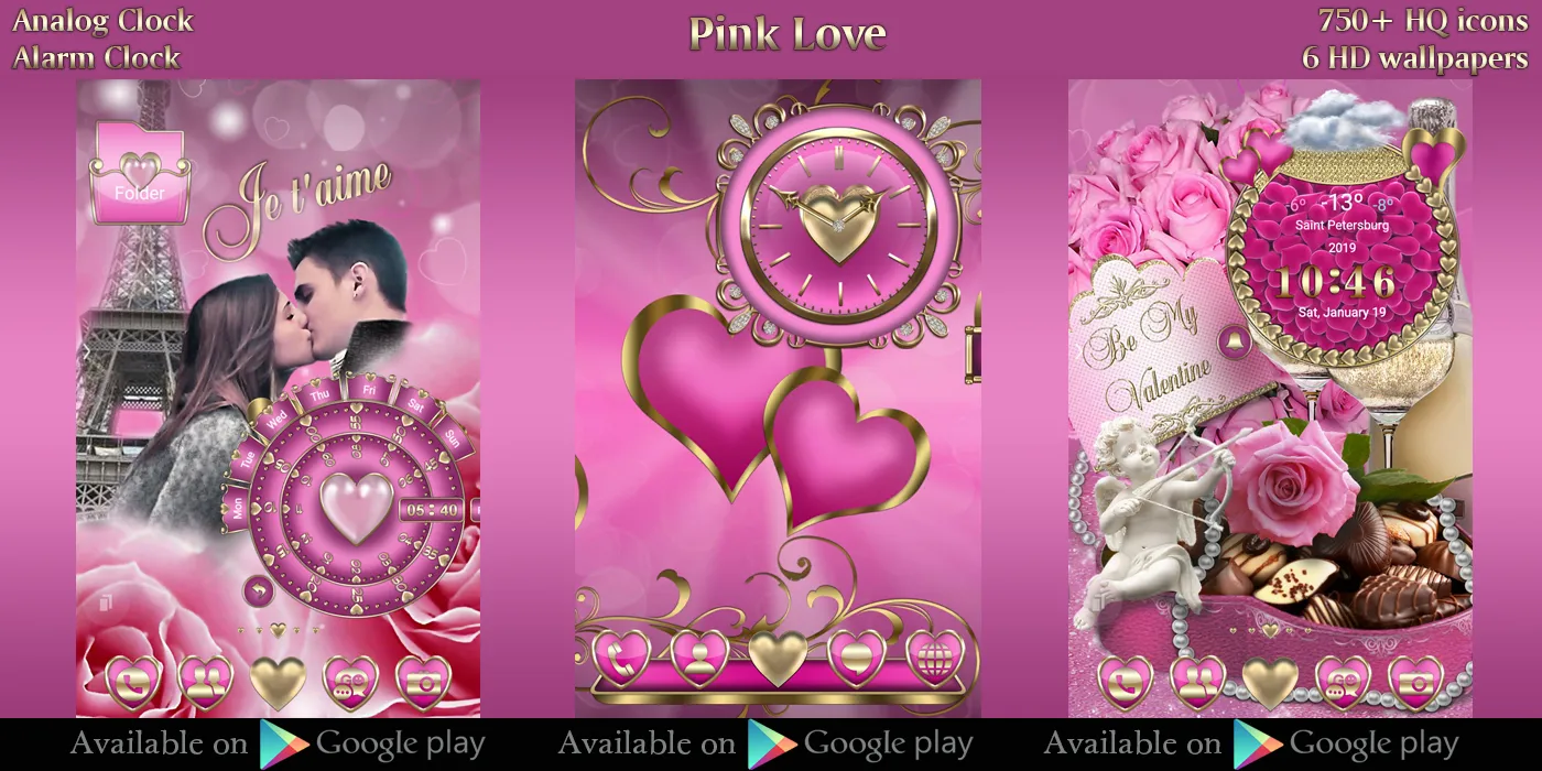 Pink Love Go Locker theme | Indus Appstore | Screenshot