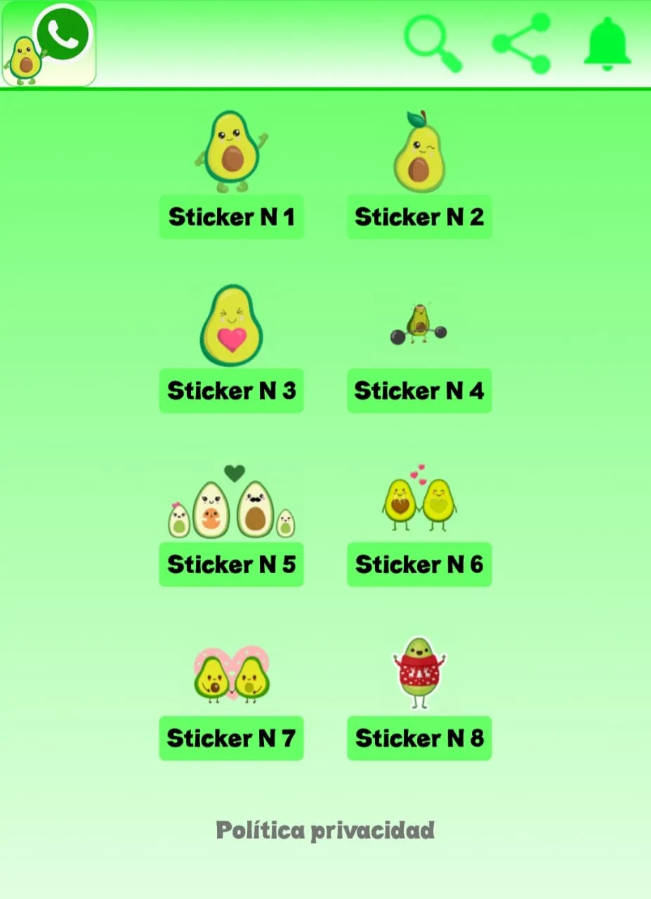 stickers Aguacate | Indus Appstore | Screenshot