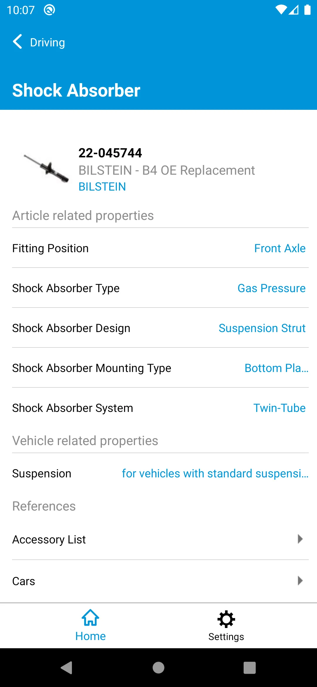 Bilstein | Indus Appstore | Screenshot