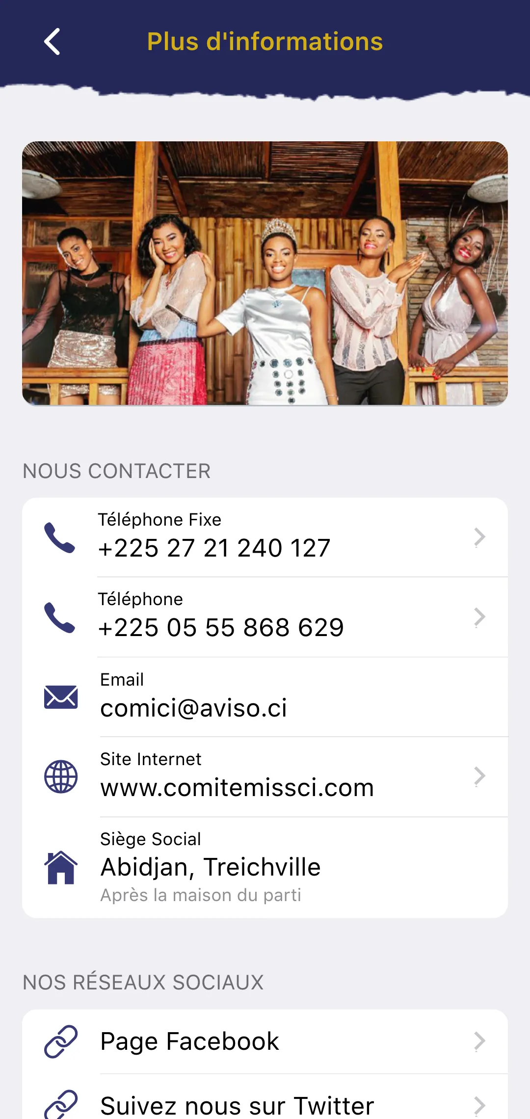 Miss Côte d'ivoire | Indus Appstore | Screenshot