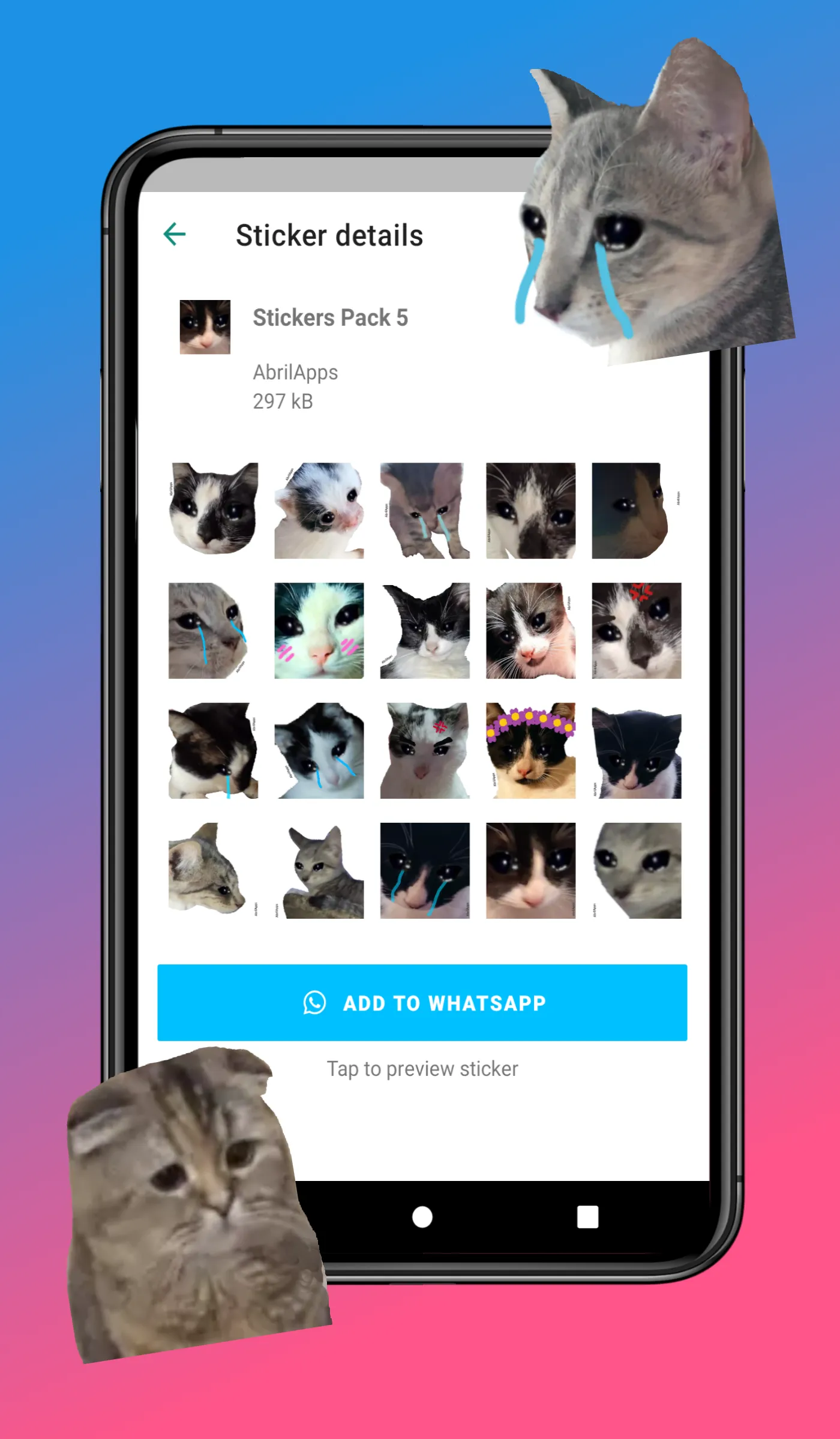 WAStickerApps Stickers Cats | Indus Appstore | Screenshot