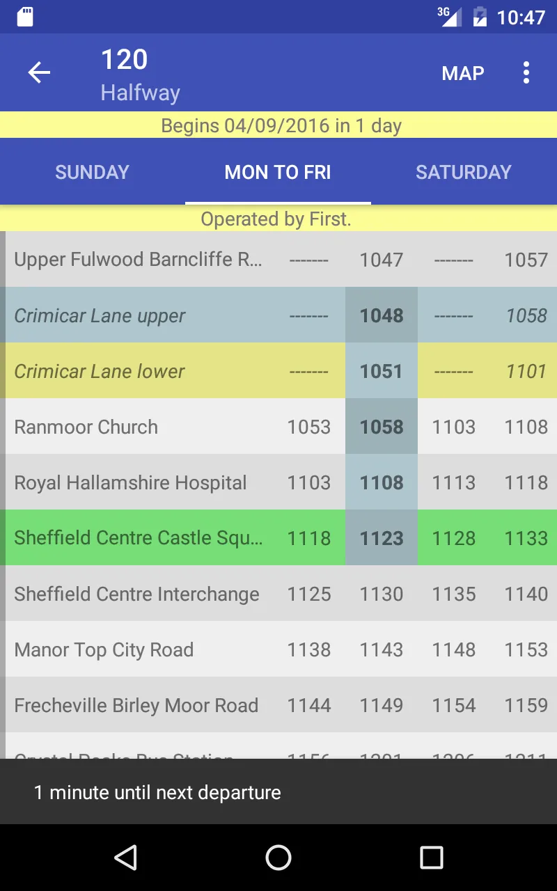 GoTimetable Sheffield | Indus Appstore | Screenshot