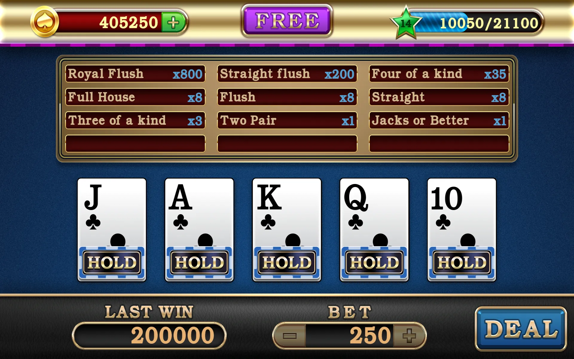 Video Poker | Indus Appstore | Screenshot