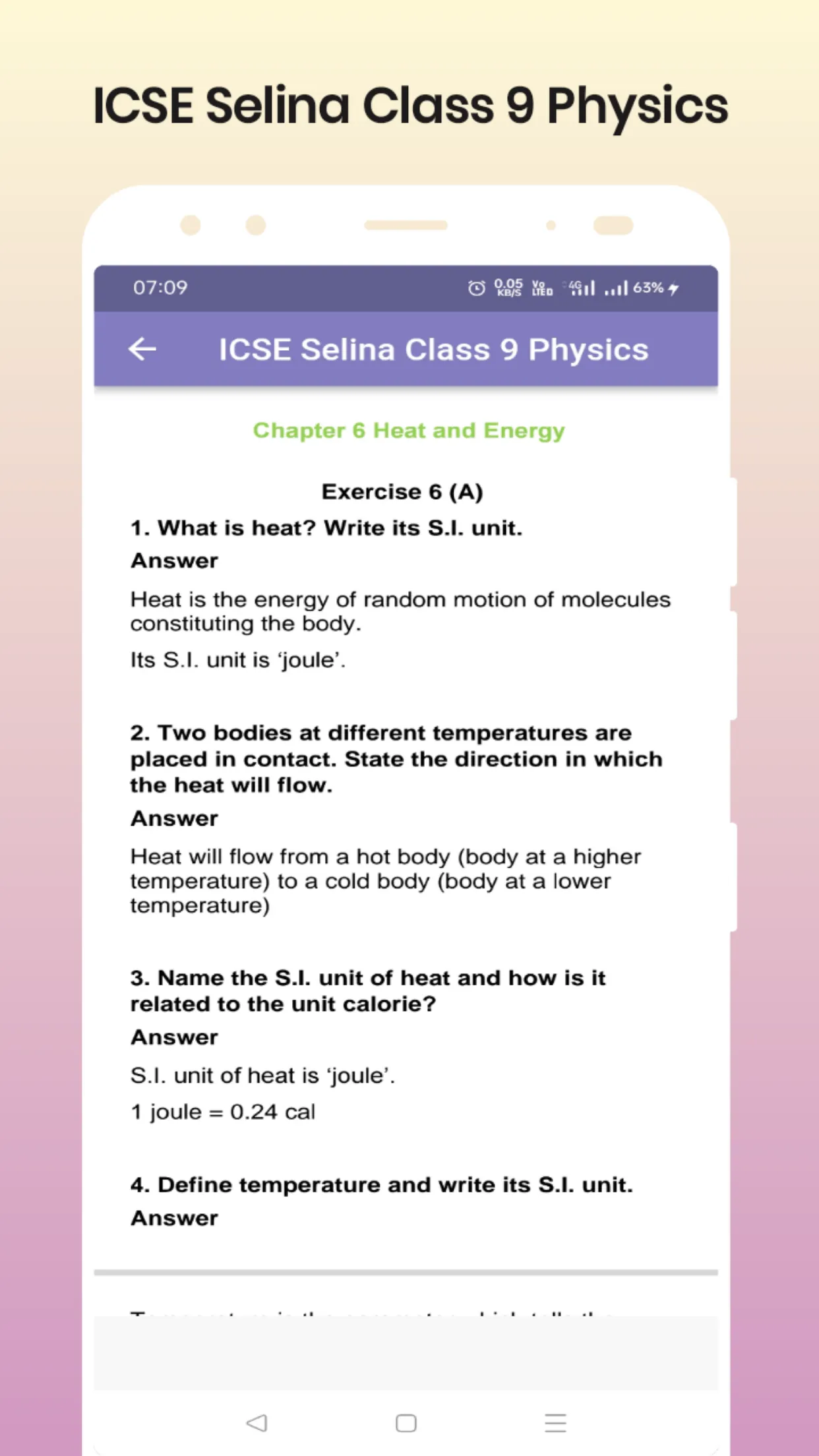 ICSE Selina Class 9 Physics | Indus Appstore | Screenshot